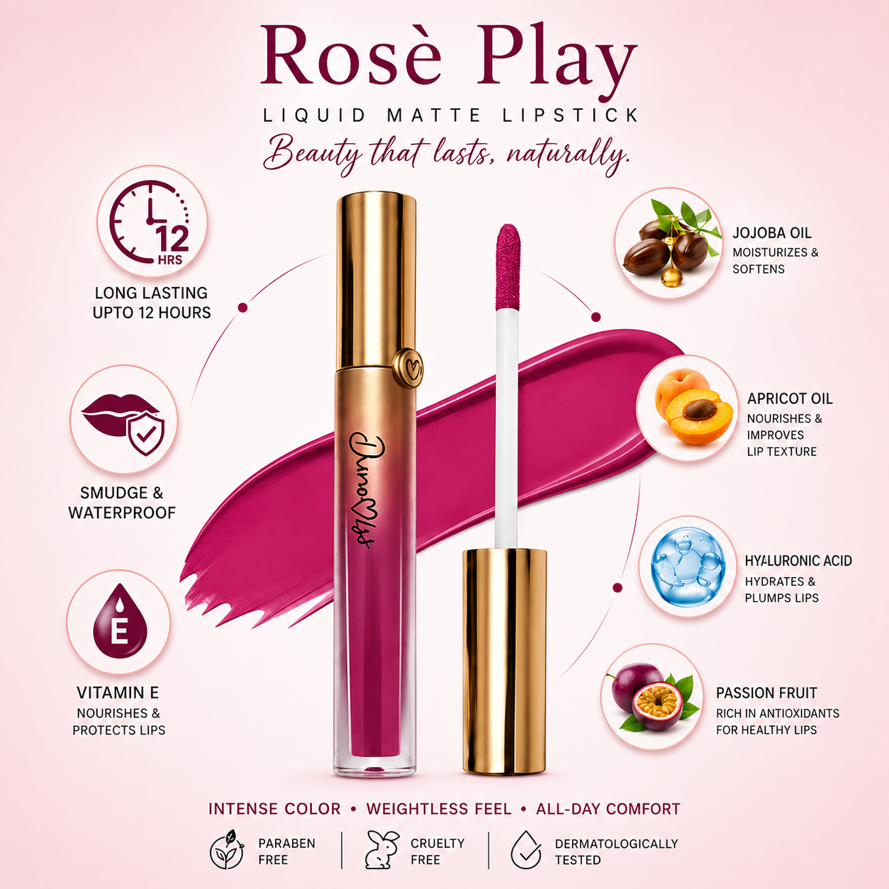 Rose play liquid lipstick