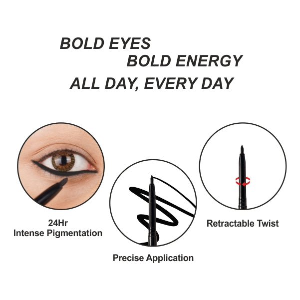 Dunamiss 24Hr Smudge-Proof Kajal – Jet Black