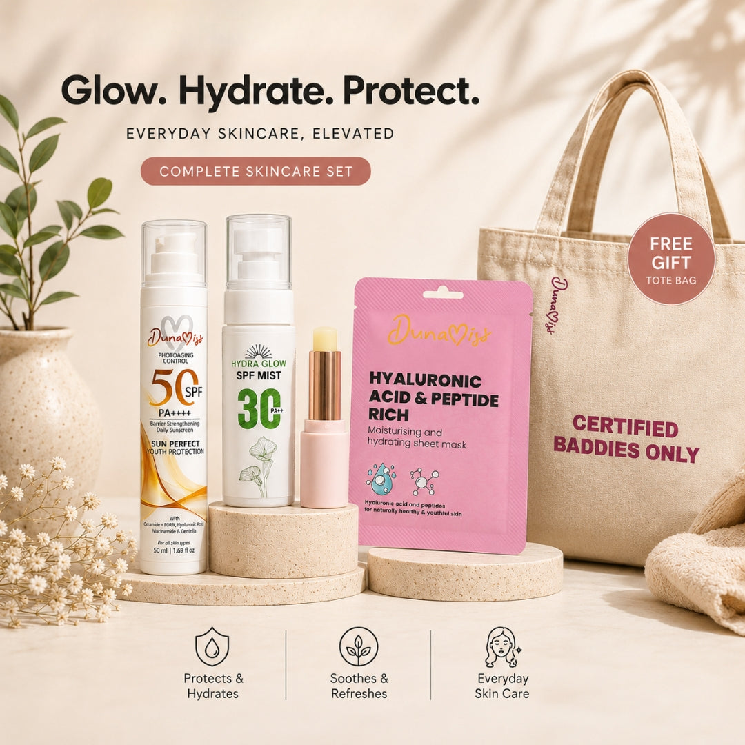 Sheet Mask, Mist, Sunscreen & Eye Balm