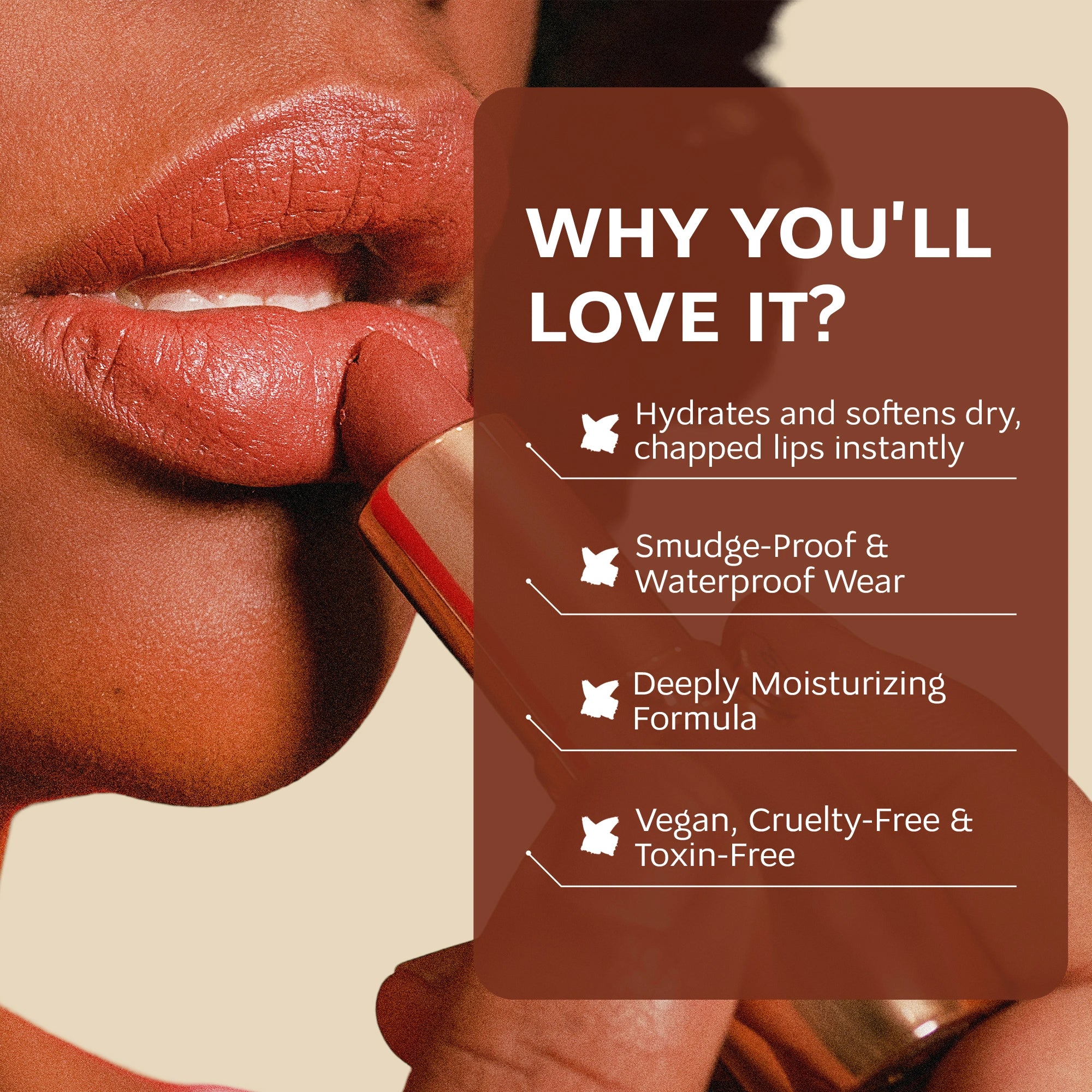 Carla Cinnamon Brown Satin Lipstick