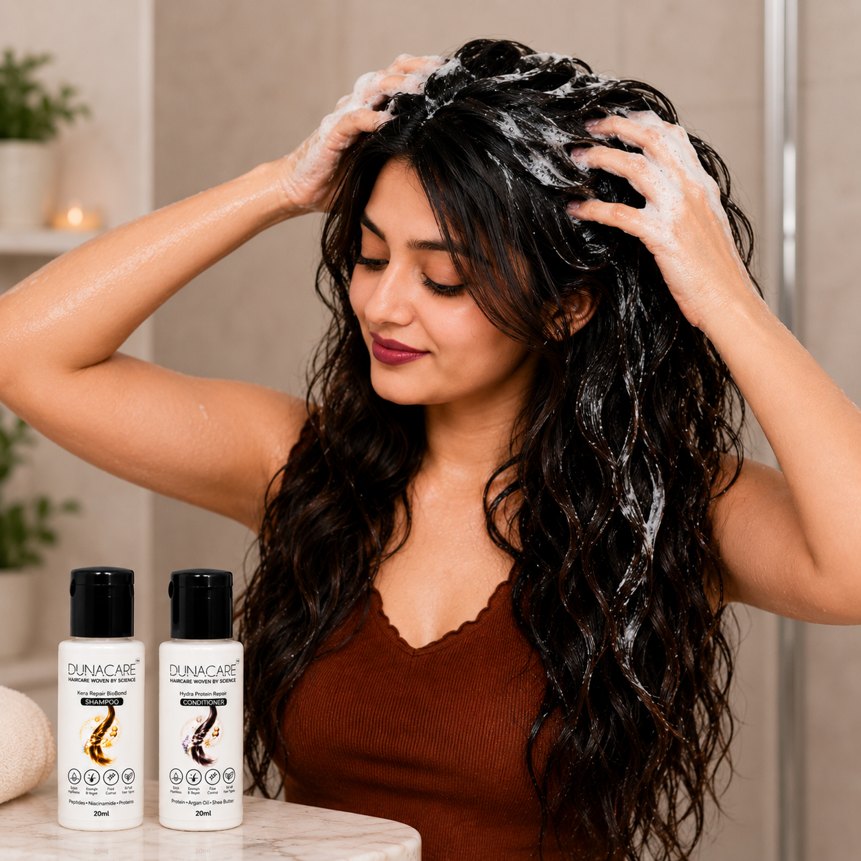 Dunacare Haircare Trial Pack – Protein Shampoo & Conditioner for Smooth, Healthy Hair