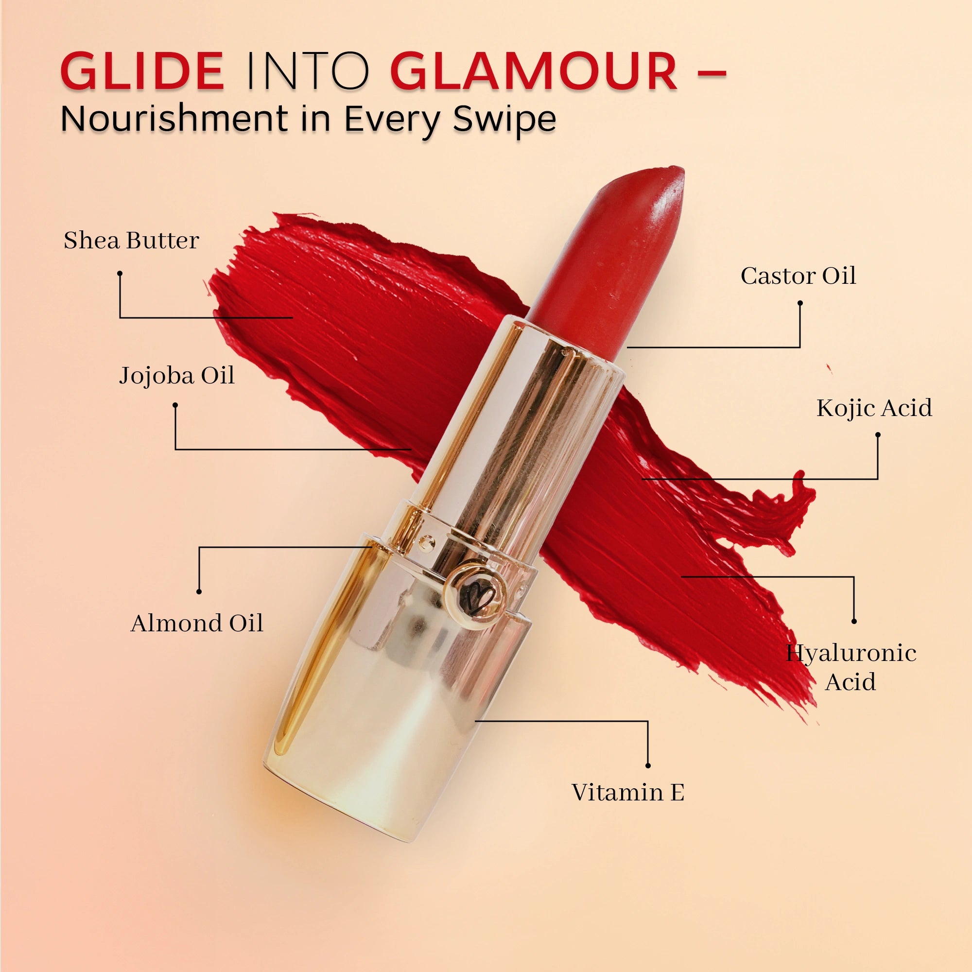 Dona Red Sheen Satin Lipstick