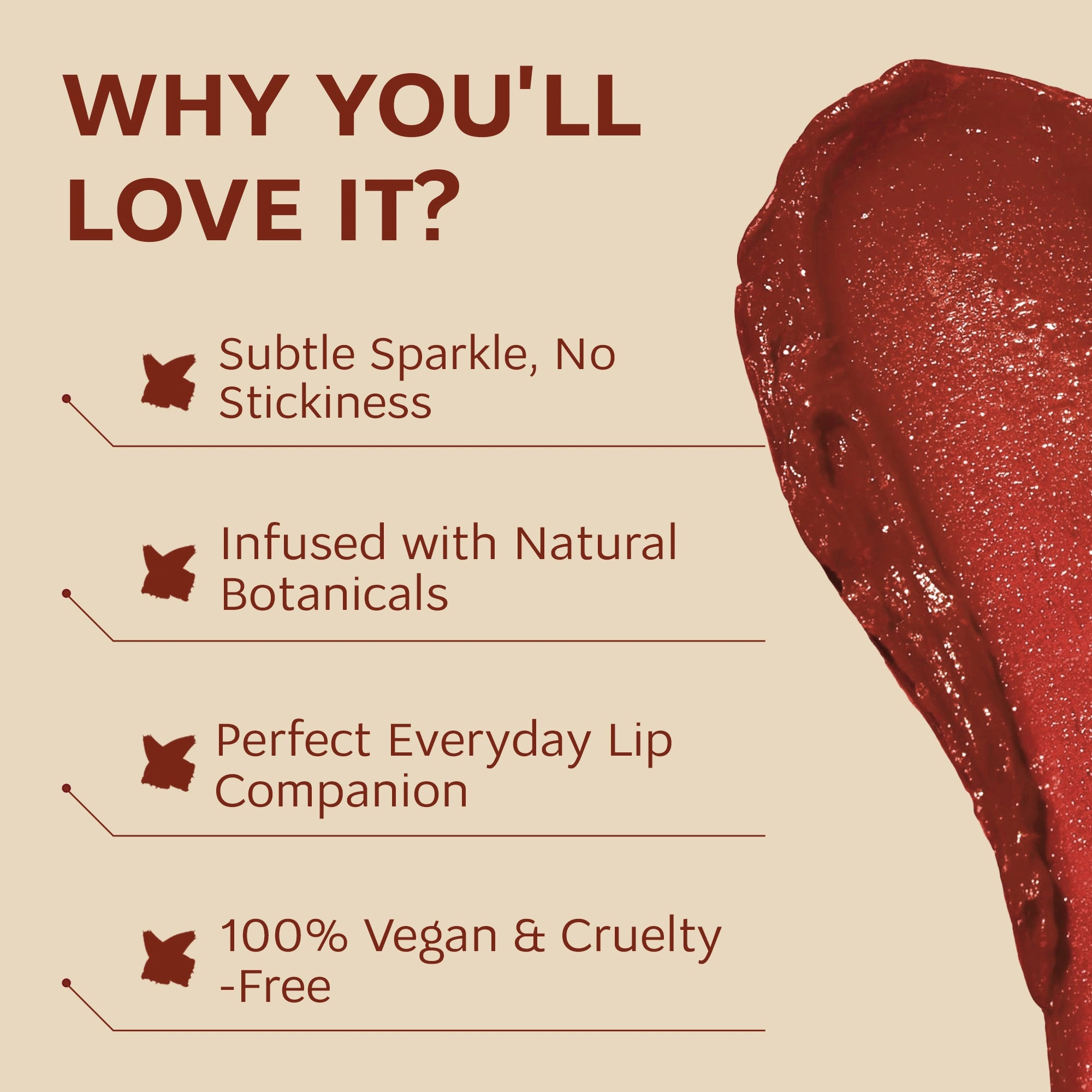 Dunamiss Glimmer Lip Balm – Hazel Glitter | Shimmer Nourish Finish