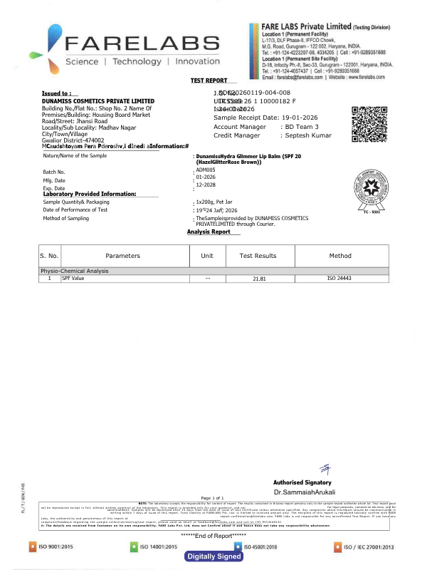 Hazel Glitter Certification