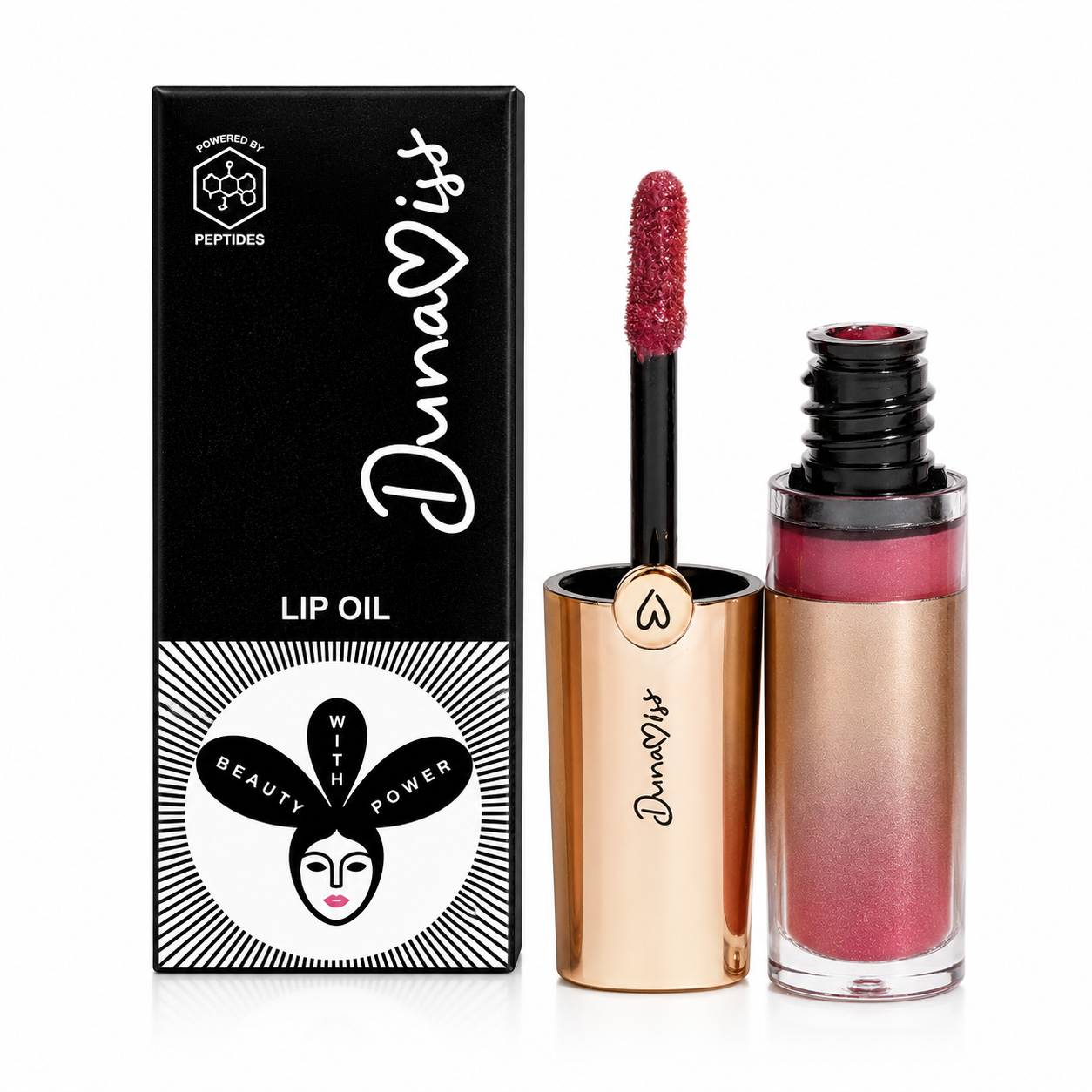 Dunamiss Lip Glow Oil Maria Mauve Magic - Moisturizing Shine & Color
