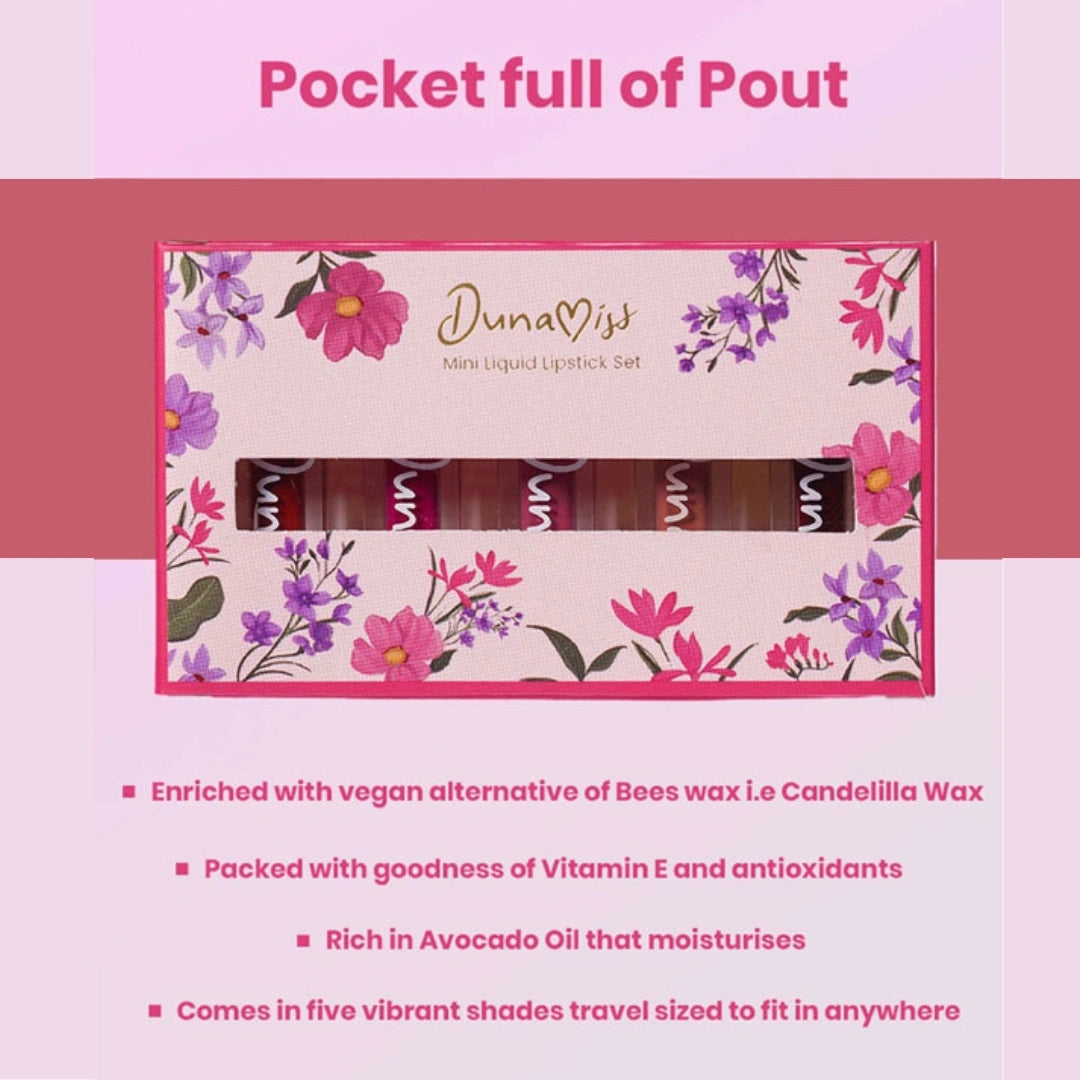Mini Liquid Lipstick Set Paraben & Sulphate Free