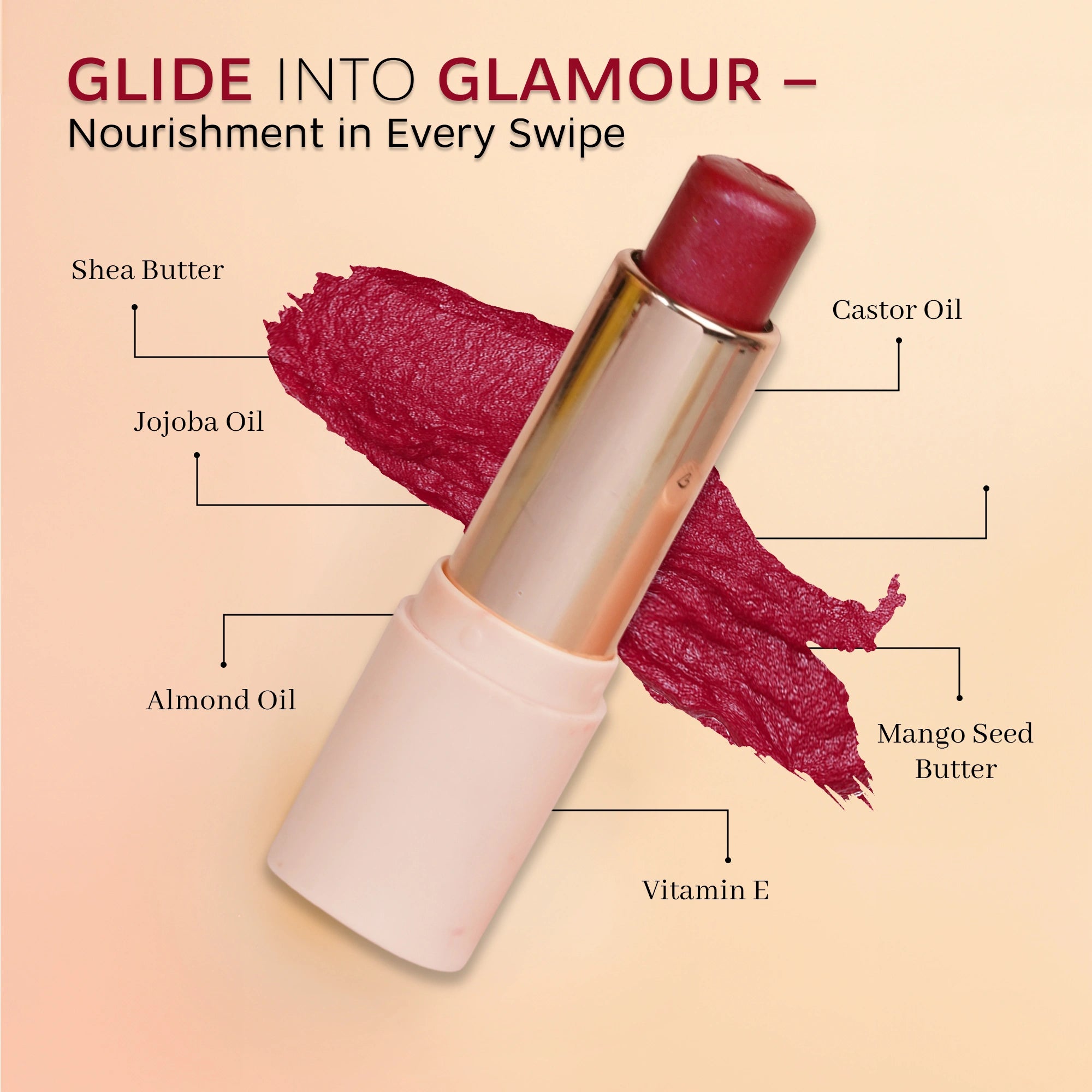 Dunamiss Glimmer Lip Balm – Rose Spark | Tinted Moisturizing Shine