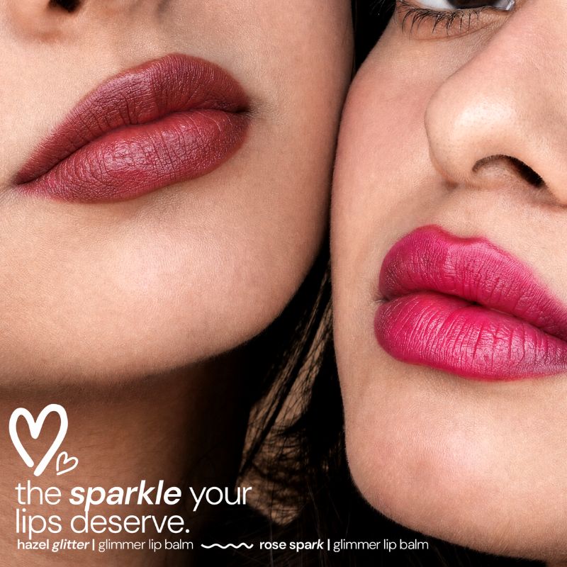 Glimmer Hydra Glow Duo Set - Lip Balm in Hazel Glitter & Rose Sparks