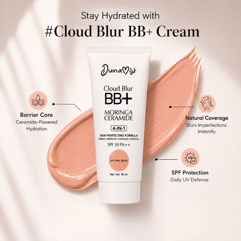 Dunamiss Cloud Blur BB+ Moringa Ceramide 4-in-1 SPF 30 PA++ – Natural Beige