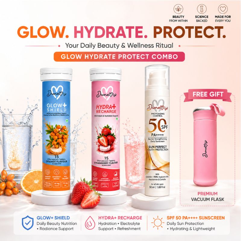 Glow+ Shield, Hydra+ Recharge & Sunscreen