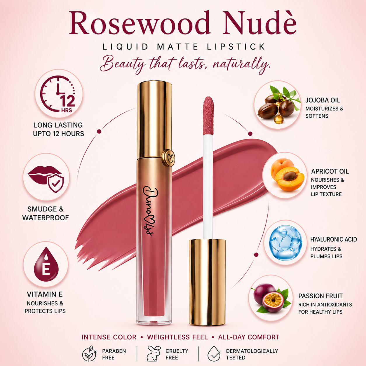 Rosewood nude liquid lipsticks