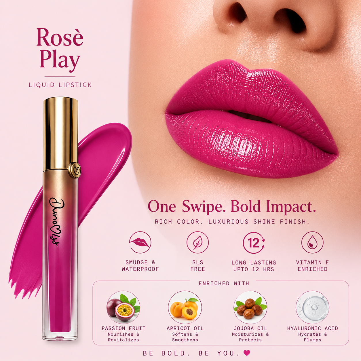 Rose play liquid lipstick