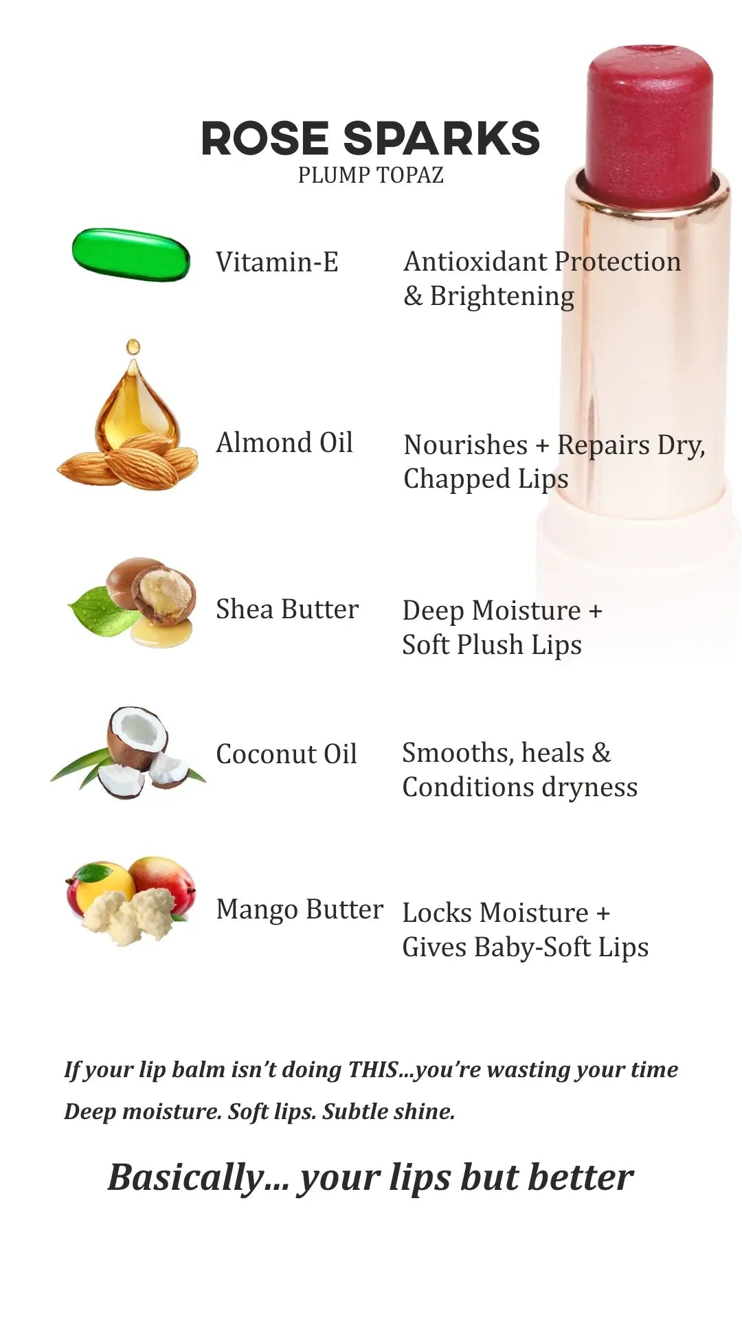 Glimmer Hydra Glow Duo Set  Lip Balm-Hazel Glitter & Rose Sparks - Dunamiss Cosmetics