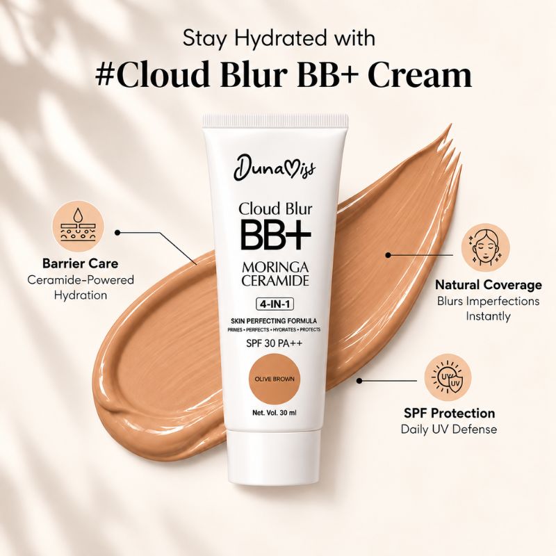 Dunamiss Cloud Blur BB+ Moringa Ceramide 4-in-1 SPF 30 PA++ – Olive Brown