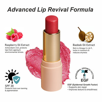 Dunamiss Glimmer Lip Balm – Rose Spark Tinted Moisturizing Shine for Luscious Lips