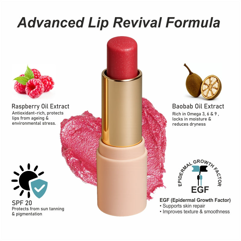 Dunamiss Glimmer Lip Balm | Rose Spark