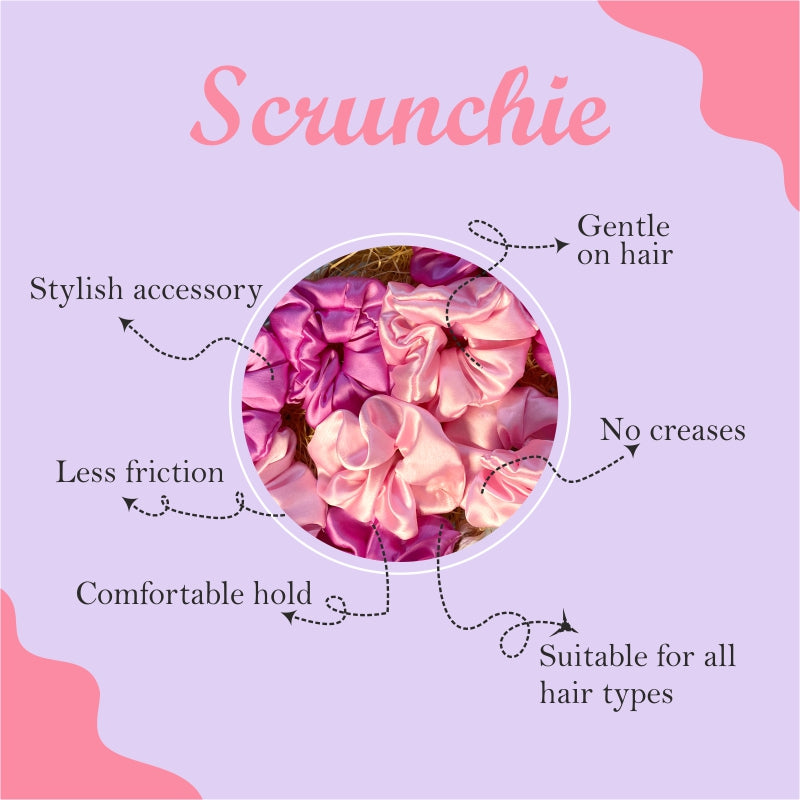 Premium Satin Scrunchies Gentle on Your Hair